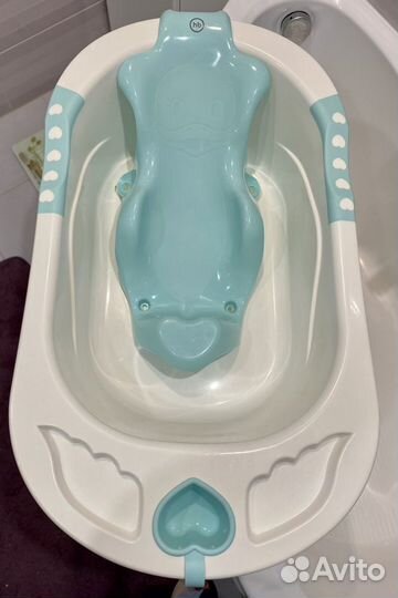 Ванночка для купания с горкой happy baby