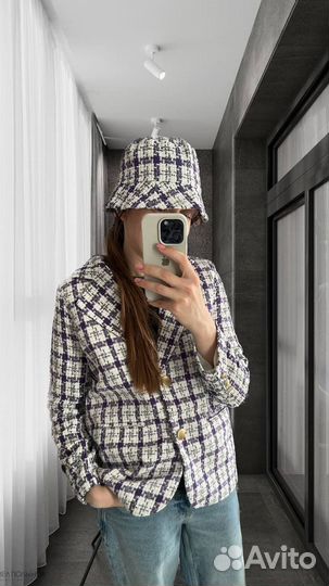 Твидовый пиджак новый