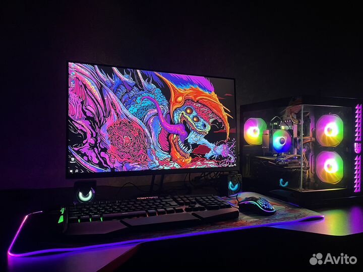 Игровой компьютер с монитором 180/165гц