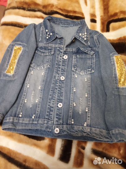 Джинсовая куртка для девочки 122 128