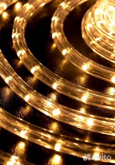 Освещение фасада. Монтаж. Гирлянда дюралайт