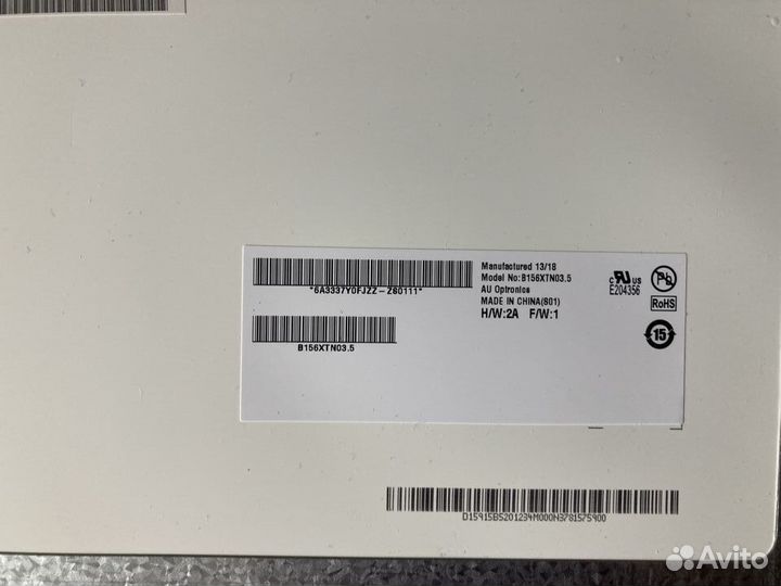 Матрица для ноутбука B156XTN03.5 (битый угол)