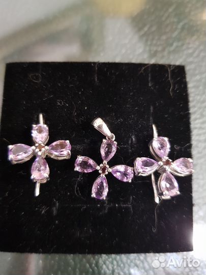 Комплект украшений из серебра