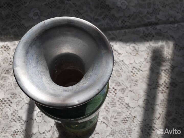 Ваза стекло и алюминий времен СССР