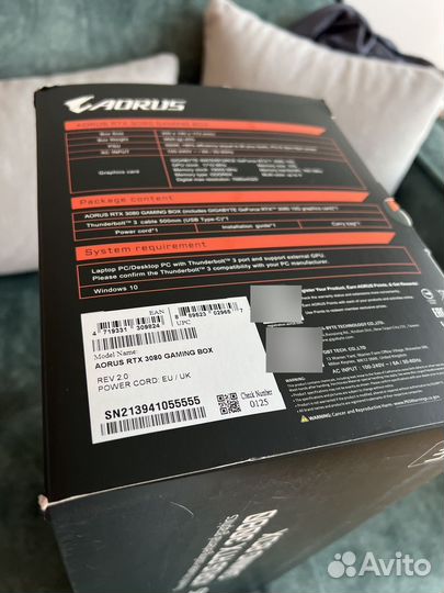 Gigabyte aorus RTX 3080 gaming box rev.2.0