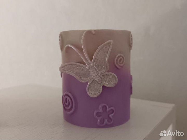 Подставка стакан под карандаши и кисти бабочка