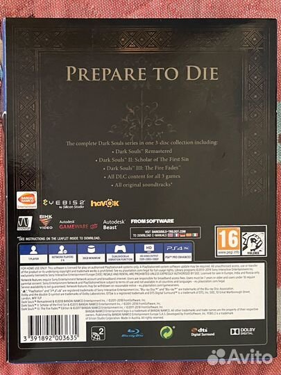 Dark Souls Trilogy ps4/ps5 диск