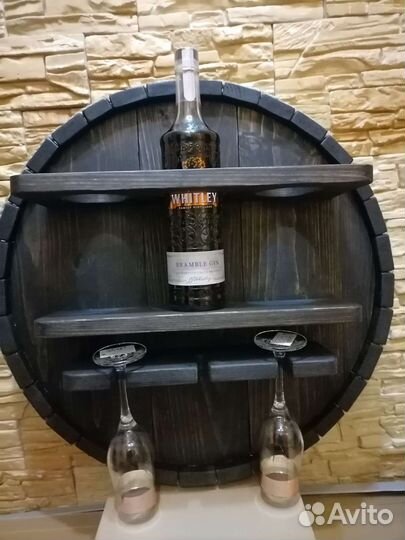 Винная полка бочка