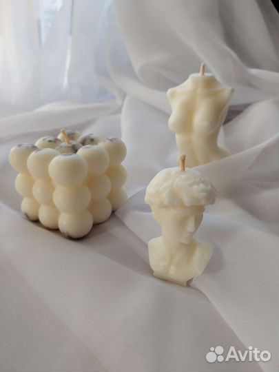 Свечи из соевого воска ручной работы