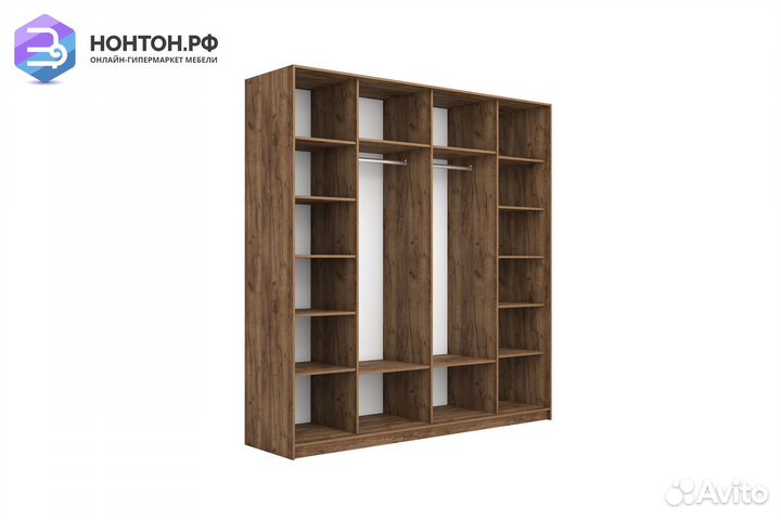 Шкаф-купе 2-х створчатый широкий Прайм дуб табачны