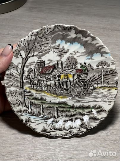 Блюдце Myott Англия «королевская почта»