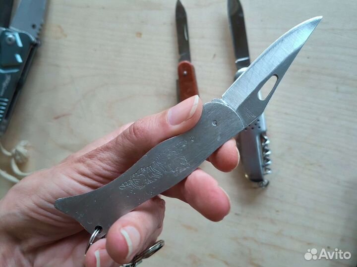 Нож складной брелок тигр