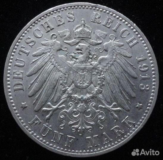 5 марок 1913 Германская империя