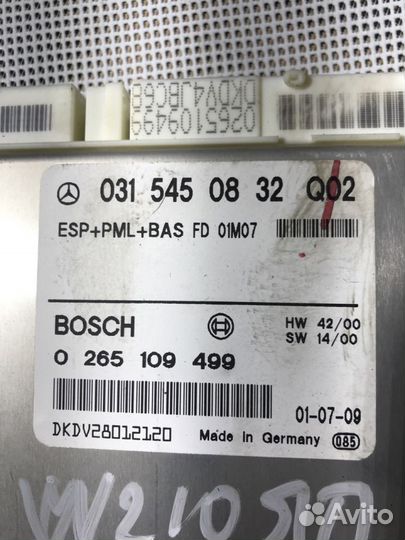Блок управления ESP PML BAS Mercedes W210 03154508