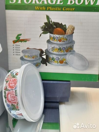 Новый ) набор 5 ёмкостей с крышкой