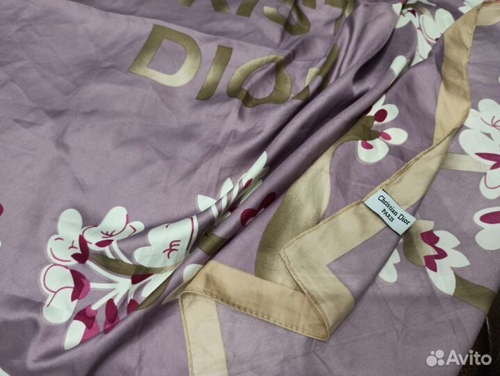 Платок christian dior шелк италия 95см
