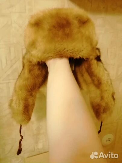 Норковая шапка ушанка-трансформер СССР