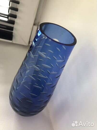 Ваза синее стекло СССР