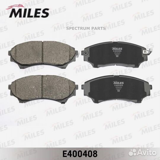Miles E400408 Колодки тормозные передние (без датч