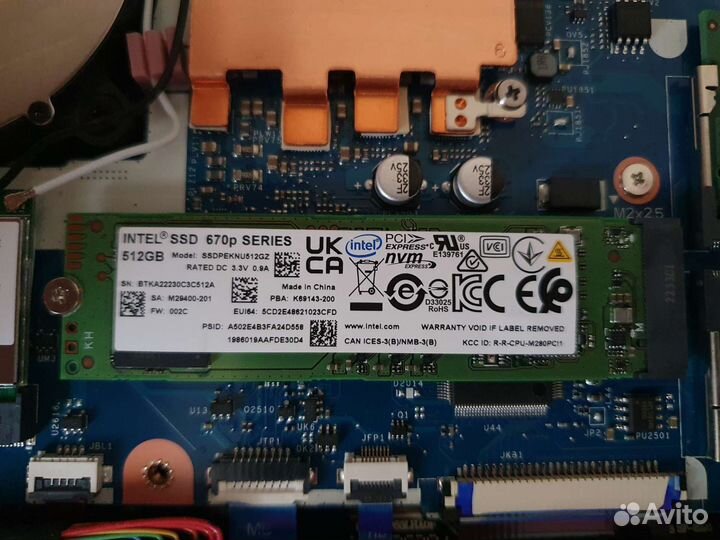 SSD Intel 512gb m2