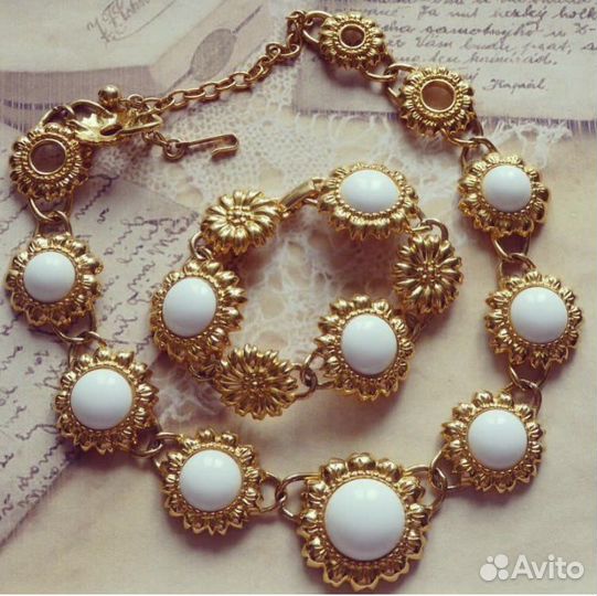 Ожерелье и браслет Trifari винтаж