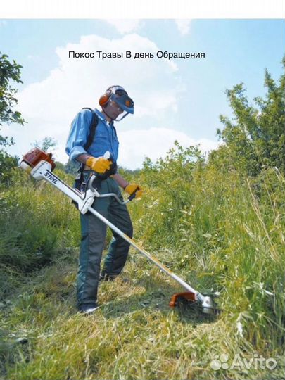 Опиловка деревьев, покос травы