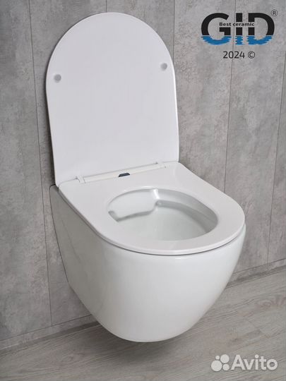 Безободковый подвесной унитаз Gid Tr2198 белый