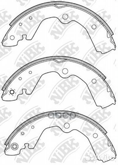 Колодки тормозные барабанные задние nibk FN1198