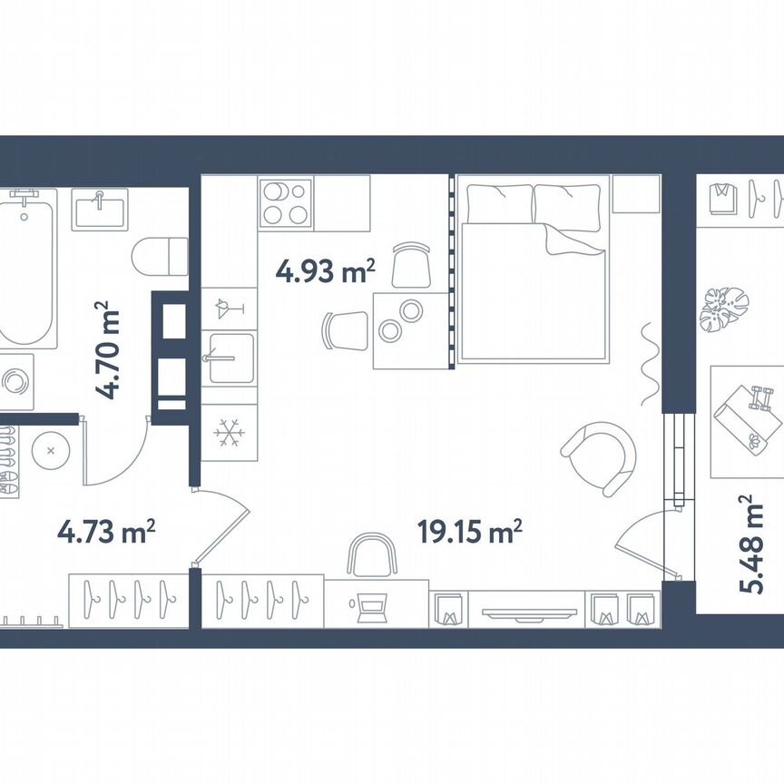 Квартира-студия, 36,3 м², 2/11 эт.