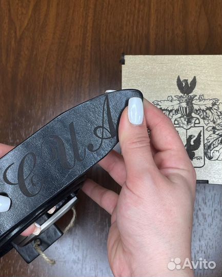 Ремень мужской с гравировкой подарок