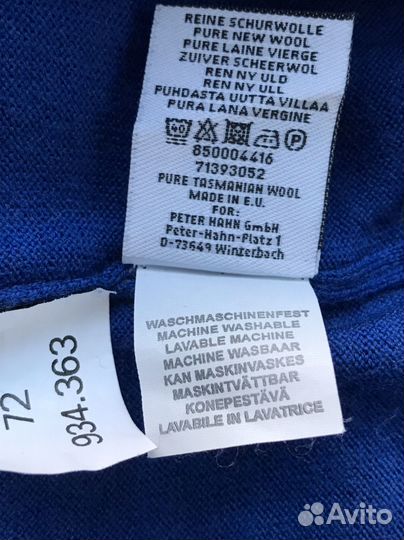 Джемпер 44 46 Peter Hahn гладкая шерсть Германия