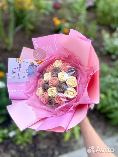 Подарок на 1 сентября шоколадный букет