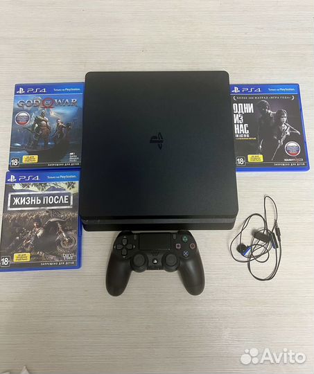 Игровая приставка Sony playstation 4 slim с играми