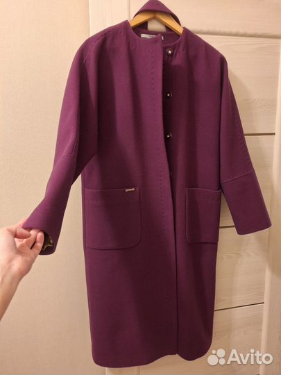 Пальто шерсть 80, размер 44-46 как новое