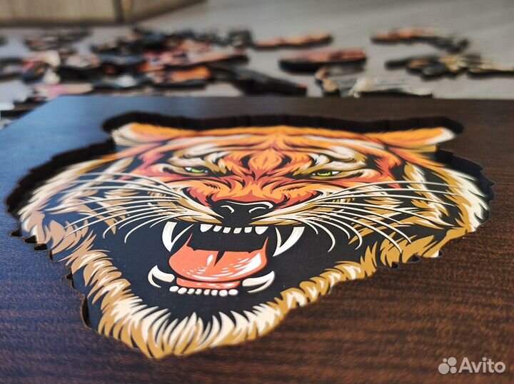 Деревянные фигурные пазлы