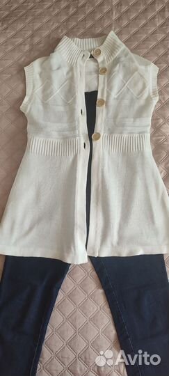 Кардиган женский безрукавка вязаная 46