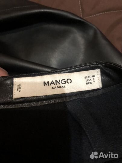 Кожаная юбка mango