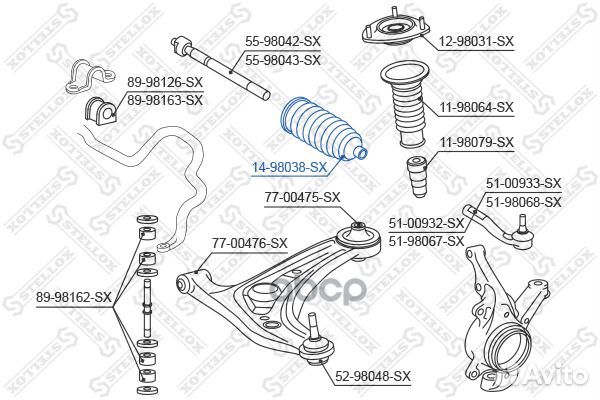 Пыльник рейки рулевой Opel Astra G/Astra H/Meriva