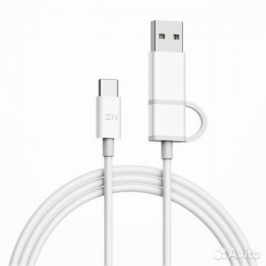 Кабель 2 в 1 USB/Type-C/Type-C Xiaomi ZMI 100см
