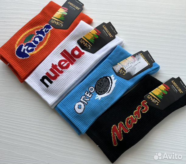 Носки женские fanta, oreo, nutella, mars