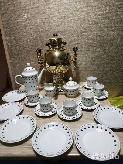 Сервиз кофейный новый,Рижский форфор