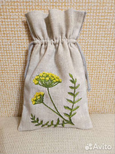 Мешочек из хлопково-льняной ткани