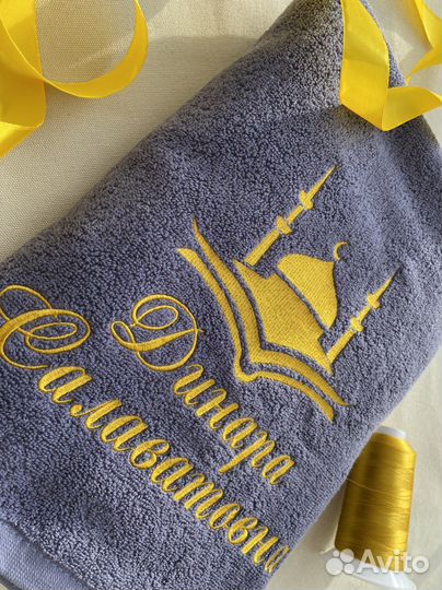 Вышивка на махровом полотенце