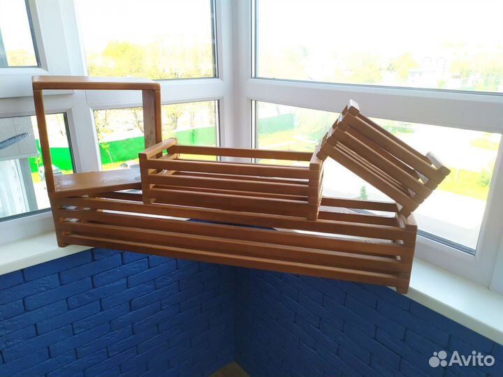 Полка для цветов, полка скандик, стеллаж