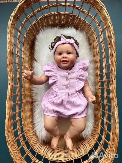 Нарядное муслиновое боди с повязкой 62 68 74 80 86