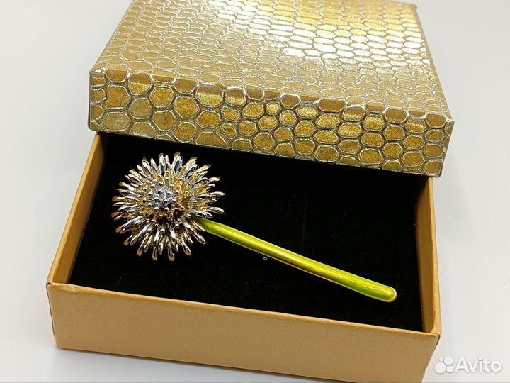 Брошь одуванчик