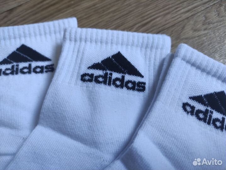 Носки Adidas белые средние мужские комплект 5шт