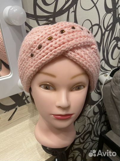 Повязка на голову вязаная