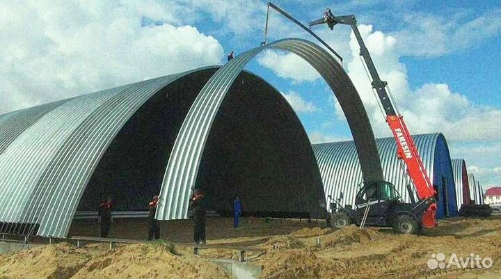 Ангары арочные 855 м2
