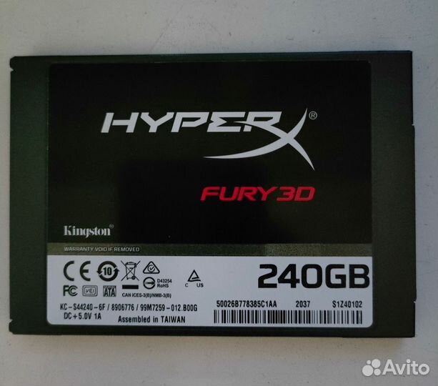 240GB SSD HyperX Fury 3D